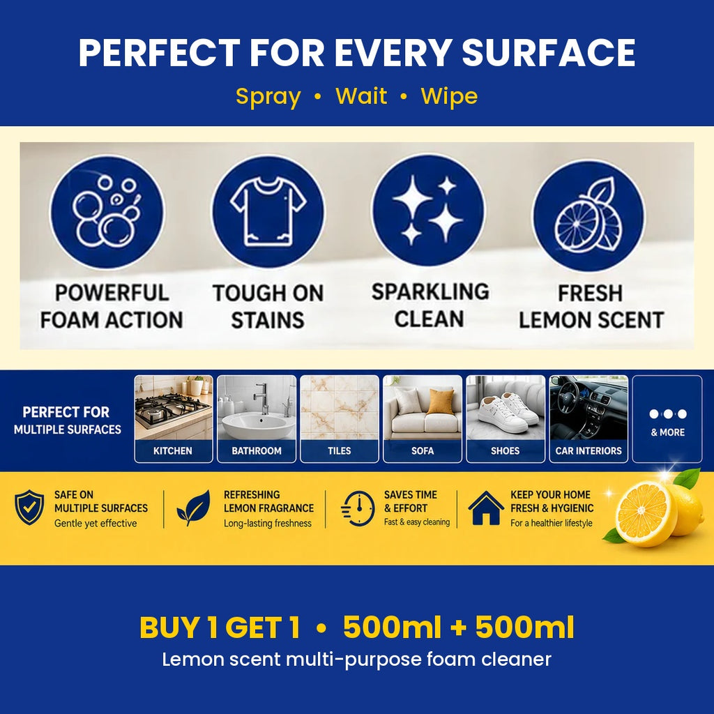 LemonBlast™  Multipurpose Foam Cleaner (500+500)ml