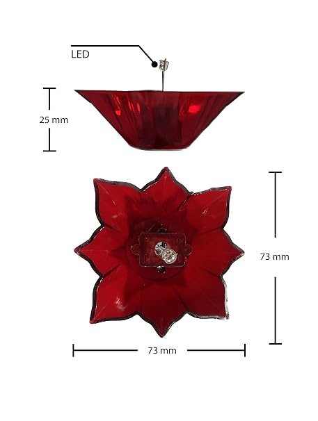 LED Reflection Diwali Diya Water Sensor (Set Of 12)